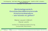 M. Lauxen-Ulbrich/ R. Leicht, Fachtagung Auf dem Weg zur Regelpraxis – GeM im ESF 22.06.06 Fachtagung: Auf dem Weg zur Regelpraxis – GeM im ESF in Baden-Württemberg.