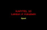KAPITEL 10 Lektion A Vokabeln Sport. das Beispiel, -e: zum Beispiel.