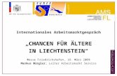 AMT FÜR VOLKSWIRTSCHAFT Internationales Arbeitsmarktgespräch CHANCEN FÜR ÄLTERE IN LIECHTENSTEIN Messe Friedrichshafen, 18. März 2009 Markus Bürgler; Leiter.