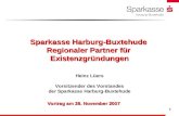 1 Sparkasse Harburg-Buxtehude Regionaler Partner für Existenzgründungen Heinz Lüers Vorsitzender des Vorstandes der Sparkasse Harburg-Buxtehude Vortrag.