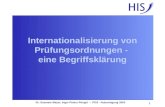 Dr. Susanne Meyer, Inger Peters-Pengel – POS - Nutzertagung 2003 1 Internationalisierung von Prüfungsordnungen - eine Begriffsklärung.