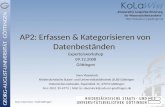 Sven Vlaeminck | SUB Göttingen Kooperative Langzeitarchivierung für Wissenschaftsstandorte  AP2: Erfassen & Kategorisieren.