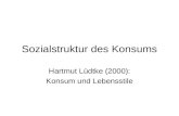 Sozialstruktur des Konsums Hartmut Lüdtke (2000): Konsum und Lebensstile.