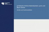 Juristische Online-Datenbanken: Juris und Beck-Online Inhalte und Funktionalitäten.