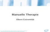 1 Manuelle Therapie Obere Extremität Kay- u. Hanusch Dipl. Physiotherapeut für Sport und Rehabilitation / Mitglied der Schweizer Gesellschaft für Erweiterte.