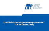Qualitätsmanagementsystem der TH Wildau [FH]. Andrea Schmid Qualitätsmanagementbeauftragte 2 Themen 1. TH Wildau [FH] 2. Geschichte des TQM-Projekt Phasen.