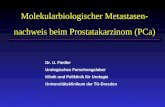 Molekularbiologischer Metastasen- nachweis beim Prostatakarzinom (PCa) Dr. U. Fiedler Urologisches Forschungslabor Klinik und Poliklinik für Urologie Universitätsklinikum.