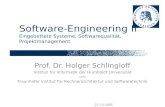 21.10.2005 Software-Engineering II Eingebettete Systeme, Softwarequalität, Projektmanagement Prof. Dr. Holger Schlingloff Institut für Informatik der Humboldt.