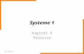 Systeme 1 Kapitel 4 Prozesse WS 2009/101. Letzte Vorlesung Festplatten – Layout Realisierung von Dateien – Zusammenhängend Schnell, einfach Problem: Fragmentierung.