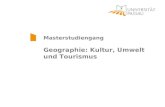 Masterstudiengang Geographie: Kultur, Umwelt und Tourismus.