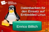 Datenbanken für den Einsatz auf Embedded Linux Enrico Billich.