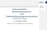Gottfried Vossen 5. Auflage 2008 Datenmodelle, Datenbanksprachen und Datenbankmanagementsysteme Kapitel 16: Grundlagen des Data Mining.
