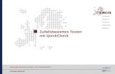 Zufallsbasiertes Testen mit QuickCheck Christian Binkhoff Zufallsbasiertes Testen mit QuickCheck.