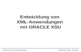 Entwicklung von XML-Anwendungen mit ORACLE XSU Oberseminar Datenbanken Andreas Rebs, 01INM.