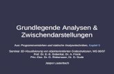 Grundlegende Analysen & Zwischendarstellungen Aus: Programmverstehen und statische Analysetechniken, Kapitel 5 Seminar 3D-Visualisierung von objektorientierten.