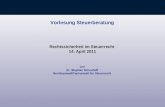 Von Dr. Stephan Schauhoff Rechtsanwalt/Fachanwalt für Steuerrecht Vorlesung Steuerberatung Rechtssicherheit im Steuerrecht 14. April 2011.