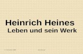 11. November 2008Anna Kowal Heinrich Heines Leben und sein Werk.