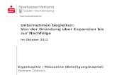 Eigenkapital / Mezzanine (Beteiligungskapital) Hermann Dittmers Sparkassenakademie Unternehmen begleiten: Von der Gründung über Expansion bis zur Nachfolge.