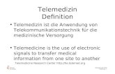 Worzyk FH Anhalt Telemedizin WS 05/06 Einführung - 1 Telemedizin Definition Telemedizin ist die Anwendung von Telekommunikationstechnik für die medizinische.