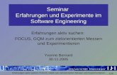 1|26 Erfahrungen aktiv suchen: FOCUS, GQM zum zielorientierten Messen und Experimentieren Seminar Erfahrungen und Experimente im Software Engineering Erfahrungen.