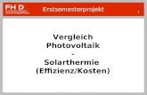 Erstsemesterprojekt 1 Vergleich Photovoltaik - Solarthermie (Effizienz/Kosten)