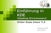 Einführung in KDE (Desktop Environment) Unter Suse Linux 7.2 Sebastian Röhl 06.12.2001.
