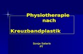 Physiotherapie nach Kreuzbandplastik Physiotherapie nach Kreuzbandplastik Sonja Salaris Sonja Salaris PT PT.
