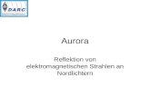 Aurora Reflektion von elektromagnetischen Strahlen an Nordlichtern.