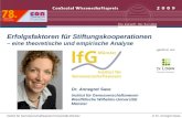Institut für Genossenschaftswesen/Universität Münster© Dr. Annegret Saxe Erfolgsfaktoren für Stiftungskooperationen – eine theoretische und empirische.