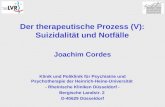 Der therapeutische Prozess (V): Suizidalität und Notfälle Joachim Cordes Klinik und Poliklinik für Psychiatrie und Psychotherapie der Heinrich-Heine-Universität.