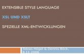 Tobias Högel & Dennis Böck, 8.11.2006. Inhalt Einleitung XSL – Sprachen W3C Recommendations Warum XSL? Funktionsweise Anwendungsgebiete & Anwendungsbeispiele.