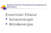 Regenerative Energieversorgung in Marokko Essemlali Ellatar Solarenergie Windenergie.