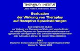 Ulrike Franke & Herbert H.G. Wettig Evaluation der Wirkung von Theraplay auf Rezeptive Sprachstörungen Zwei empirische Studien zur Wirkung von Theraplay.