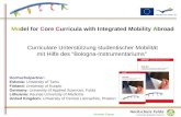 Annette Grewe Model for Core Curricula with Integrated Mobility Abroad Curriculare Unterstützung studentischer Mobilität mit Hilfe des Bologna-Instrumentariums.
