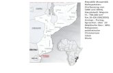 Republik Mosambik Mehrparteien: (Verfassung von 1990 und 2004). Hauptstadt: Maputo Fl.: 799.380 km² Ew.19.420.036(2005) Amtspr.: Portug. Sprachen: über.