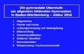 1 Die gymnasiale Oberstufe am allgemein bildenden Gymnasium in Baden-Württemberg – Abitur 2015 1 AllgemeinesAllgemeines 2 Fächer und KurseFächer und Kurse.