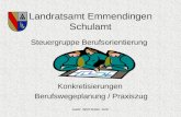 Autor: Wolf-Dieter John Landratsamt Emmendingen Schulamt Steuergruppe Berufsorientierung Konkretisierungen Berufswegeplanung / Praxiszug.