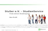 1StuSer – Studien-Service Generation – D StuSer e.V. – StudienService Finde deinen Studiengang! Non-Profit.