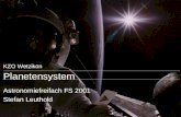 KZO Wetzikon Planetensystem Astronomiefreifach FS 2001 Stefan Leuthold.