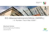 EG-Wasserrahmenrichtlinie (WRRL) - 4. Runder Tisch Mai 2009 - Eberhard Schütz Bezirksregierung Arnsberg Dezernat 54.