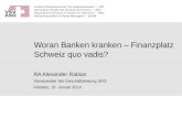 Woran Banken kranken – Finanzplatz Schweiz quo vadis? RA Alexander Rabian Vorsitzender der Geschäftsleitung SRO Klosters, 16. Januar 2014.
