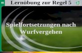 Lernübung zur Regel 5 Bernd Domurat - DFB-Kompetenzteam Spielfortsetzungen nach Wurfvergehen Präsentation beenden.