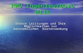 RWU Ingenieurbüro Wilk Unsere Leistungen und Ihre Möglichkeiten zur betrieblichen Kostensenkung.