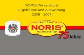NORIS Wissensquiz Ergebnisse und Auswertung 2006 - 2007.