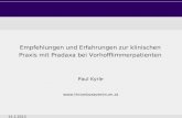 Empfehlungen und Erfahrungen zur klinischen Praxis mit Pradaxa bei Vorhofflimmerpatienten Paul Kyrle  14.2.2013.