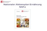 Nationaler Aktionsplan Ernährung NAP.e. Vorgeschichte NAP.e Seit 2002 mehrere klare politische Willensbekundungen der EU-GesundheitsministerInnen zur.