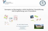 Synopse zu Konzepten nicht-ärztlicher Vorsichtung mit Empfehlung zum Procedere Deutsches Institut für Katastrophenmedizin Unteres Schloss Kilchberg Bahnhofstraße.