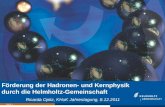 PAGE 1 Ricarda Opitz, KHuK Jahrestagung, 8.12.2011 Förderung der Hadronen- und Kernphysik durch die Helmholtz-Gemeinschaft.