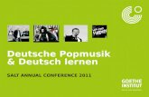 Seite 1 Deutsche Popmusik & Deutsch lernen SALT ANNUAL CONFERENCE 2011.