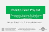 Jasmin Friedrichs & Marco Fuhrmann Ein Projekt des Beauftragten für die Belange behinderter oder chronisch kranker Studierender nach § 88 HmbHG.